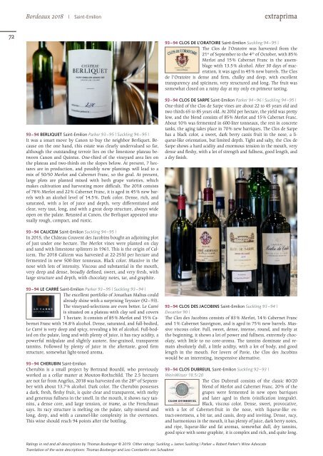 Extraprima Bordeaux 2018 Catalog english version