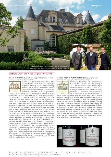Extraprima Bordeaux 2018 Catalog english version