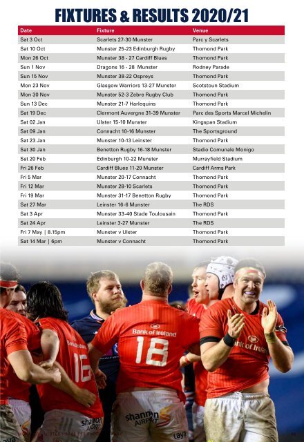 Munster Rugby v Ulster Rugby Match Programme