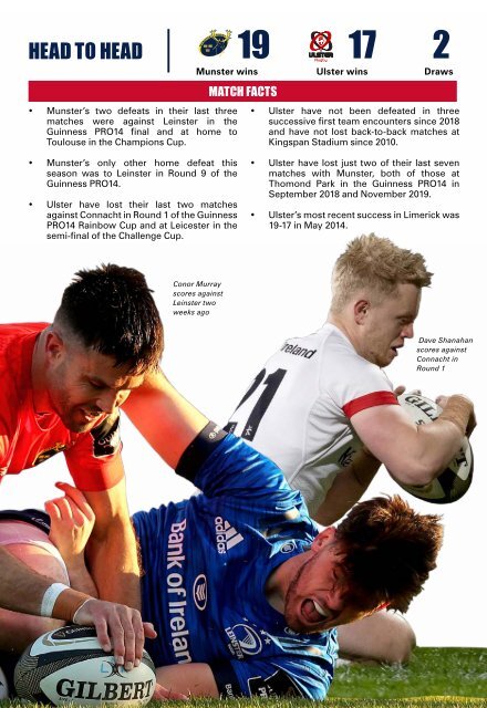 Munster Rugby v Ulster Rugby Match Programme