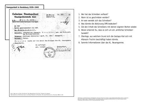 Unterrichtsmaterialien - Forschungsgruppe "Zwangsarbeit in ...