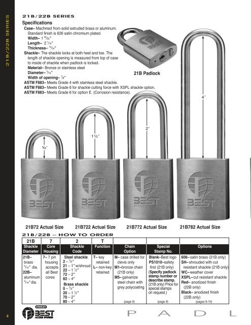 PADLOCKS - Best Access Systems