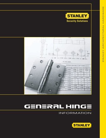 General Hinge Information - Stanley Commercial Hardware