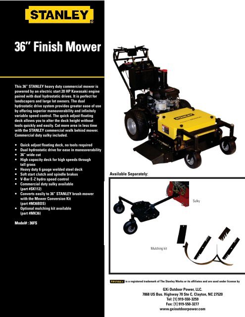 Finish Mower - Gxioutdoorpower.com