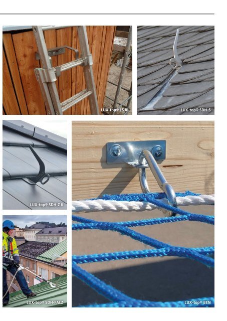 LUX-top® Safety Roof Hooks / Ladder Protection / Safety Net Holders