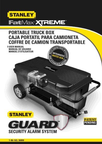 Stanley FatMax Xtreme Portable Truck Box User Manual