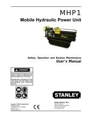 Mobile Hydraulic Power Unit Safety, Operation and ... - Tool-Smith