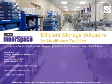 Efficient Storage Solutions - Ron Blank & Associates, Inc.