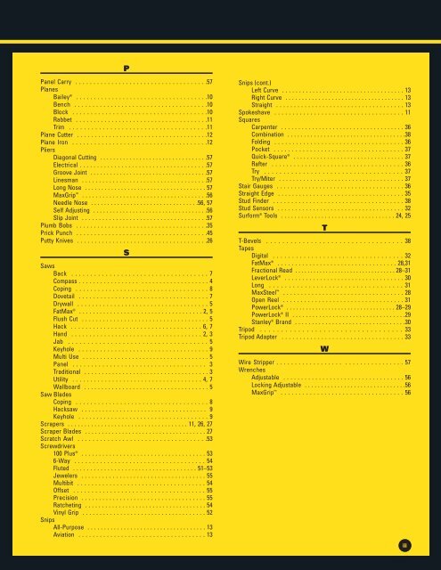 Stanley Hand Tools Catalog - Athena Building