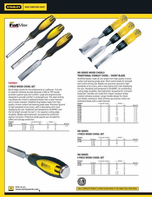 Stanley Hand Tools Catalog - Athena Building