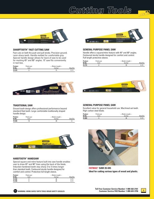 Stanley Hand Tools Catalog - Athena Building