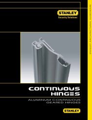 aluminum continuous geared hinges - Stanley Commercial Hardware