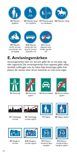 Din guide till Sveriges vägmärken, trafiksignaler, vägmarkeringar ...