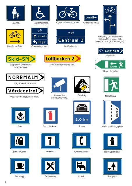 Sveriges vägmärken, trafiksignaler, vägmarkeringar ... - Forarskolan.se