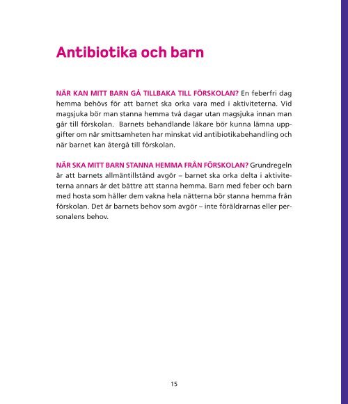 Antibiotika och barn - Infektionsguiden