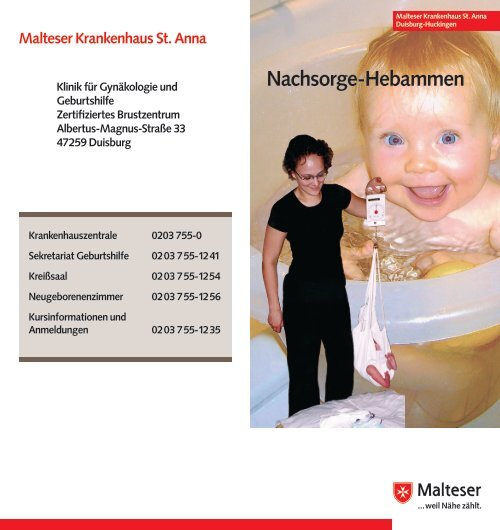 Nachsorge Hebammen Malteser Krankenhaus St Anna