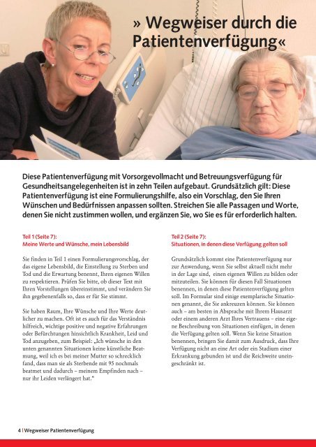 Malteser Broschüre zur Patientenverfügung mit Vordruck