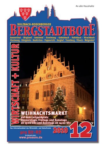 2010 Verlosungen zum Weihnachtsmarkt - Pro Su-Ro