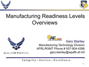 Manufacturing Readiness Levels Overviews - Usasymposium.com