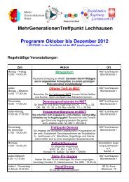 MehrGenerationenTreffpunkt Lechhausen Programm Oktober bis ...