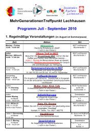 MehrGenerationenTreffpunkt Lechhausen Programm Juli ...