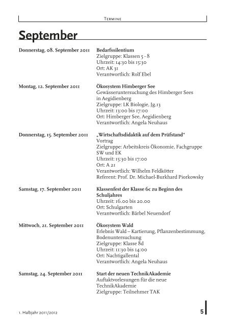 JugenDDorfprogramm - CJD Christophorusschule Königswinter