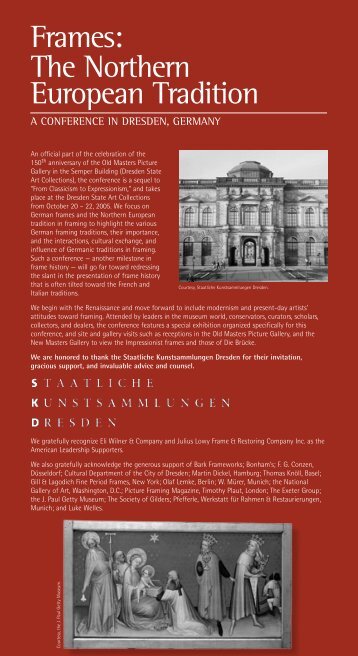 Frames: The Northern European Tradition - Initiatives in Art and ...