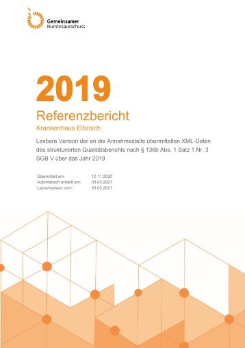 Qualitätsbericht -Krankenhaus Elbroich 2019