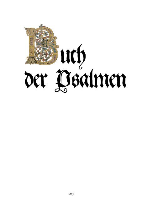 P Buch der Psalmen