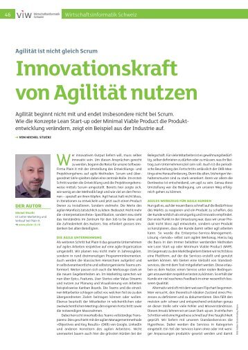 Innovationskraft  von Agilität nutzen