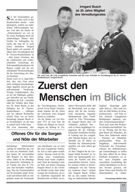 Ausgabe Nr. 2 / 2003 (3,6 MB) - St. Vincenz Krankenhaus Limburg