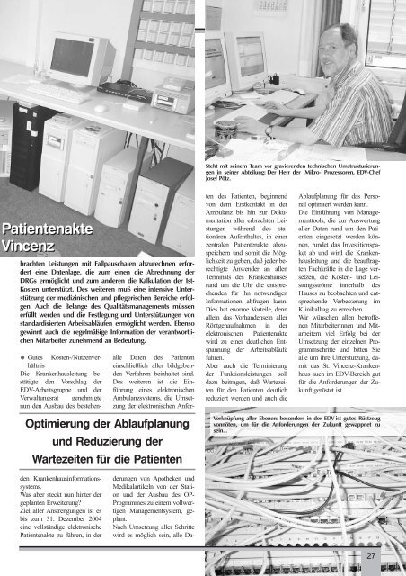 Ausgabe Nr. 2 / 2003 (3,6 MB) - St. Vincenz Krankenhaus Limburg