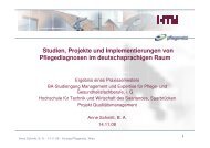 Studien, Projekte und Implementierungen von Pflegediagnosen im ...