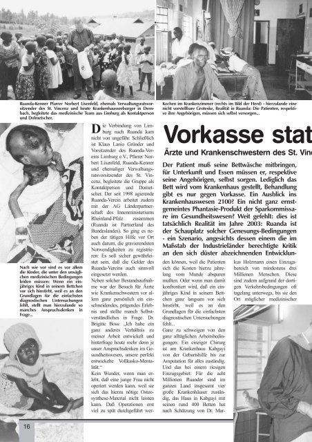 Ausgabe Nr. 3 / 2003 - St. Vincenz Krankenhaus Limburg