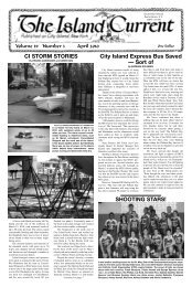 CI STORM STORIES City Island Express Bus Saved — Sort of