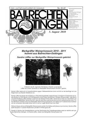 5. August 2010 - Ballrechten-Dottingen