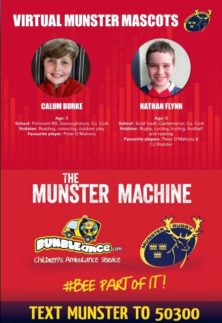 Munster Rugby v Connacht Rugby Match Programme