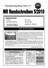 Rundschreiben 5/2010 - Maschinenring Rems-Murr eV