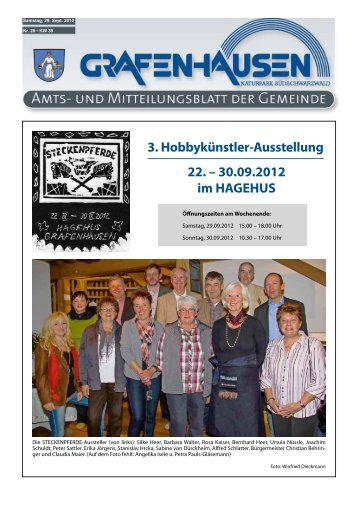 3. Hobbykünstler-Ausstellung 22. – 30.09.2012 im HAGEHUS