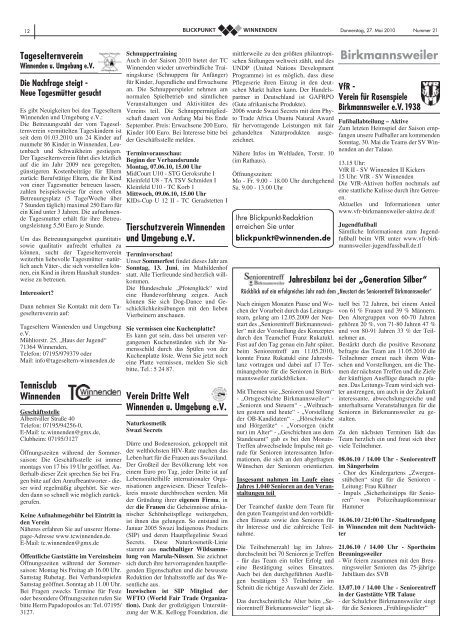 Blickpunkt Ausgabe 21-2010.pdf - Stadt Winnenden