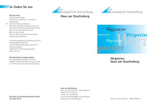 Wegweiser Haus Am Staufenberg Haus Am Staufenberg So Finden