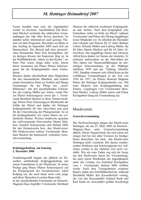 38. Hettinger Heimatbrief 2007 - Protendics