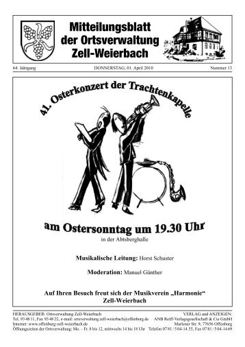 Mitteilungsblatt der Ortsverwaltung Zell-Weierbach