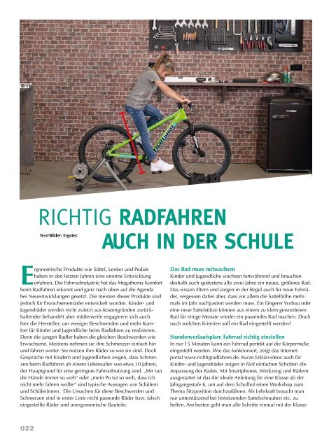#schoolbikers - Magazin für schulisches Radfahren — Ausgabe 1/2021