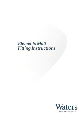 Elements Matt Fitting Instructions