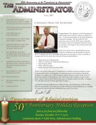 DOA newsletter Fall 07.indd - Department of Administration - NC.gov