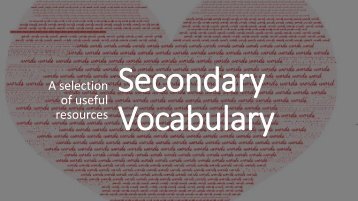 Secondary - Vocabulary Magazine 2021