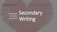 Secondary  - Writing Magazine 2021