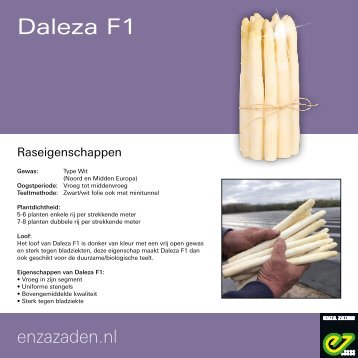 Raseigenschappen asperge Daleza