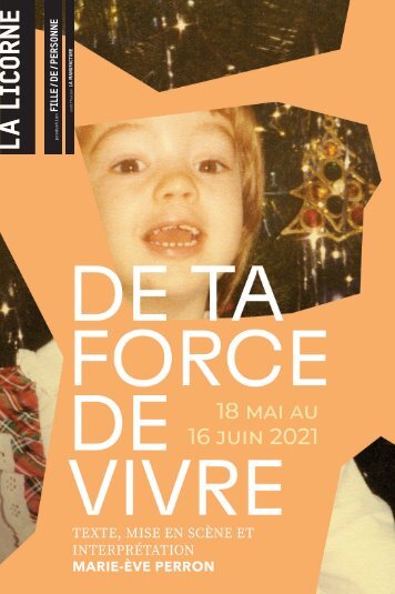 Programme de soirée - De ta force de vivre